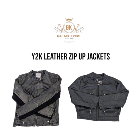Vestes en cuir zippées Y2k