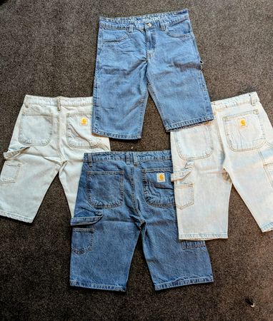 Denim Carhartt Rework Style Jorts Blue & Ice Blue
