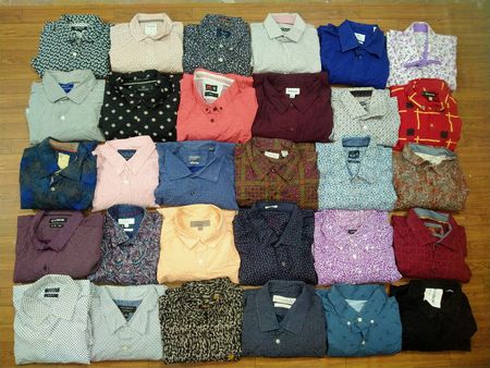 Camisas com Botão 100 Pçs