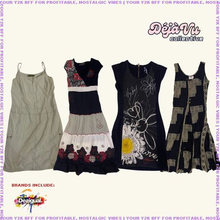 90s/Y2K Grunge Revival Cotton Dresses (DVC#36)