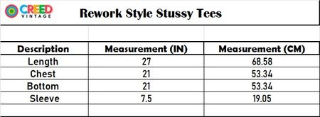 CV0148 Rework Style T-shirts Stussy avec impression multicolore