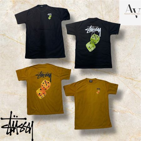 Stussy rework style dice t shirts