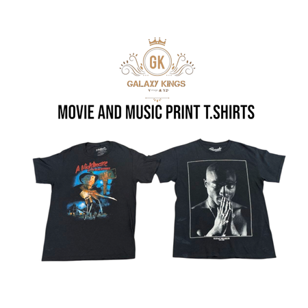 Movie And Music Print T.shirts
