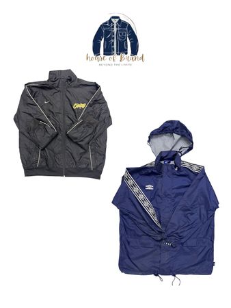 Nike, Columbia, Umbro et Timberland coupe-vent.