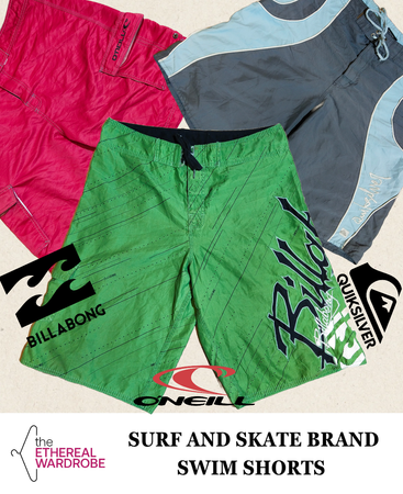 Marken Surf Bekleidung/Skateboard Badehosen einschließlich BillaBong, QuickSilver und O'Neill Bundle von 10 Stück (RN#1100)