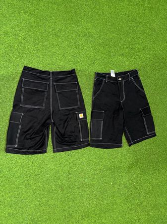 Rework style black carhartt cargo shorts