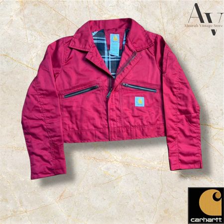 Carhartt rework style red women's cropped jackets