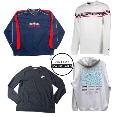 Y2K Sweatshirts | Umbro | Tommy Hilfiger | Champion | Levi's | Nike | Adidas | : 10 Pcs