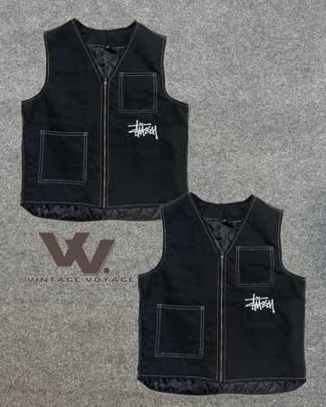 Stüssy style retravaillé Gilet MOQ 20 pcs #29525-50%