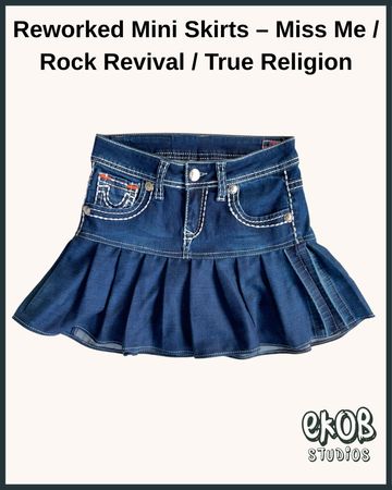 Reworked Miss Me / Rock Revival / True Religion Skirt - 7 Pcs