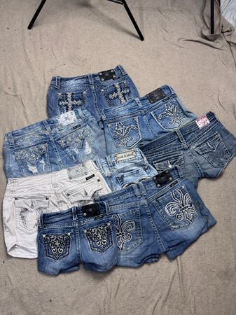 Miss me. True religions . Rock revival shorts