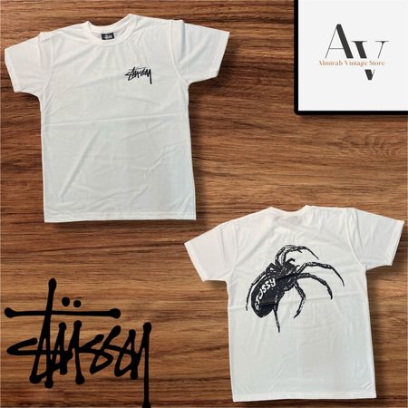 Stussy rework style White Spider T shirts