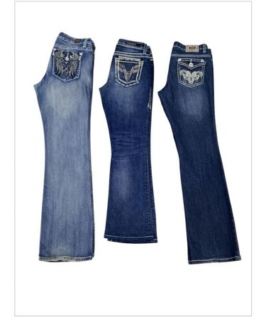 Embroided stone Jeans -7pcs -30/5/25