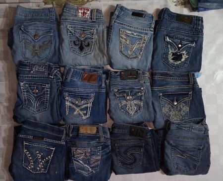 VIRGOSS ,  MISS CHIC JEANS , SILVER  JEANS AND OTHER MIX BRANDS JEANS (MD 1036)
