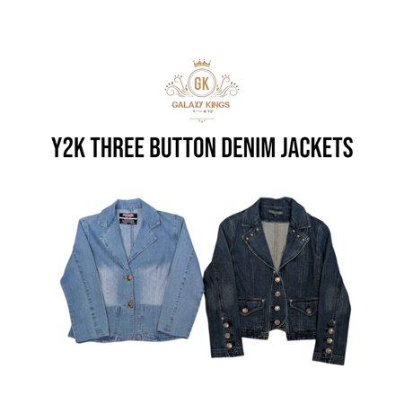 Giacche di jeans a tre bottoni Y2k