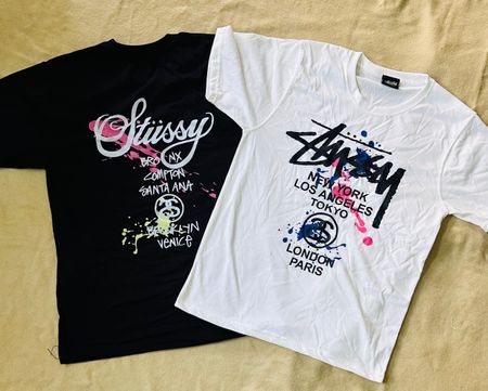 Stussy city tour rework style tees