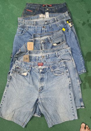 Branded Denim Shorts
