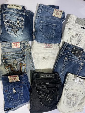 Miss Me True Religion Rock Revival Short SR @ 116