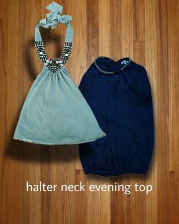 halter neck evening top authentic 14 piece