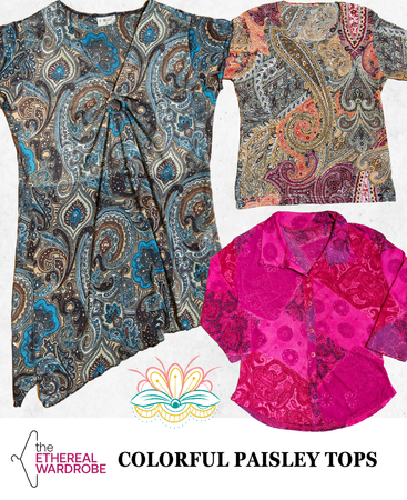 Colourful Paisley Y2K Tops Bundle of 10 pcs (RN#1224)