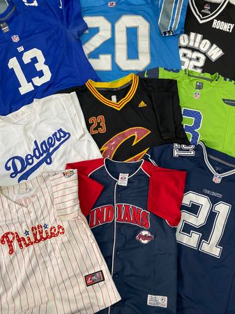 Vintage Pro Sports Jerseys NFL NBA MLB - 16 Pieces