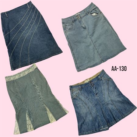 Y2K Britney Era Denim Midi Skirts (AA-130)