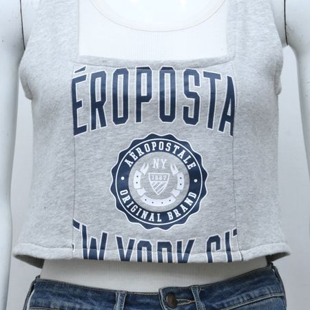 CR-98 Upcycled Women's Sleeveless Cropped Tank Top