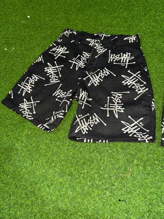 Rework style stussy workwear shorts