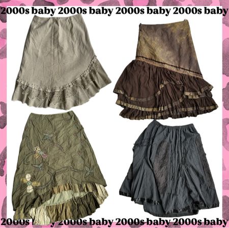 Vintage flowy skirts-036