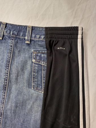 CR759 Upcycled Trouser Panel Denim Jeans