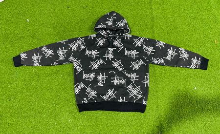 Rework style printed stussy hoodies