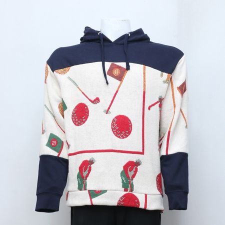 Felpe con cappuccio a patch in arazzo CR-127 rielaborate