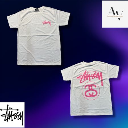 T-shirt blanc Double S revisité par Stussy