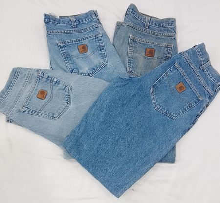 CR-4442 Upcycled Carhartt Double Knee Denim Jeans