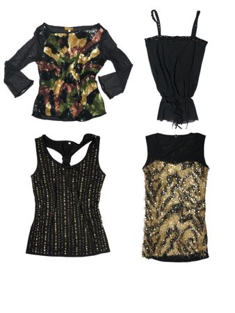  Les Noirs perlés ! » Blouses S-1153