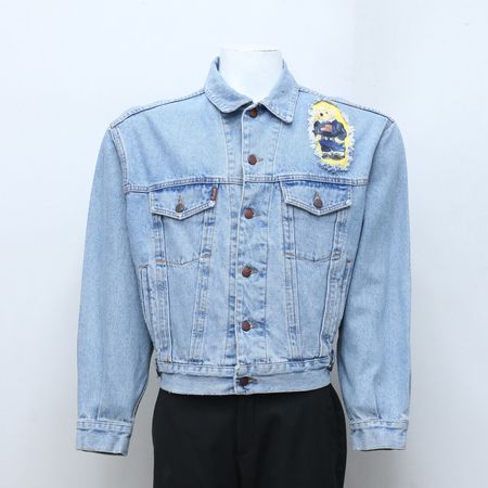 CR-140 Upcycled Denim Jacket with Printed Patch