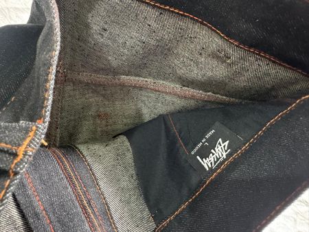 Rework Style Stussy Black Denim Short.