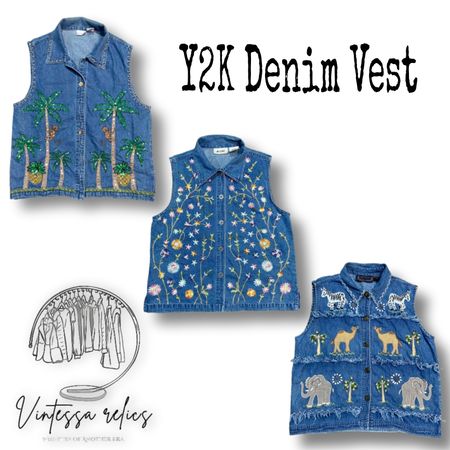 VP13 Y2K Denim Vest