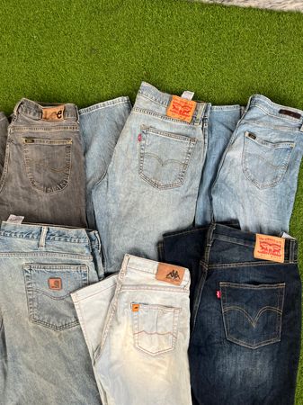 Jeans à bandes mixtes
