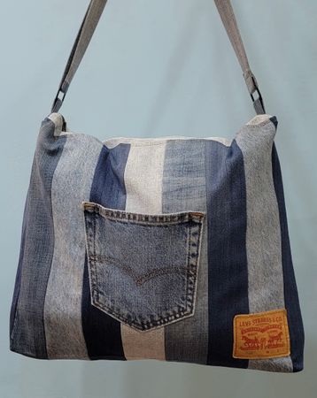 Reworked Levi's Multipatch Handbag