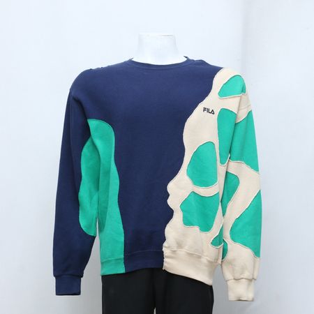 CR-154 Upcycled Mix Marken Patchwork Sweatshirt