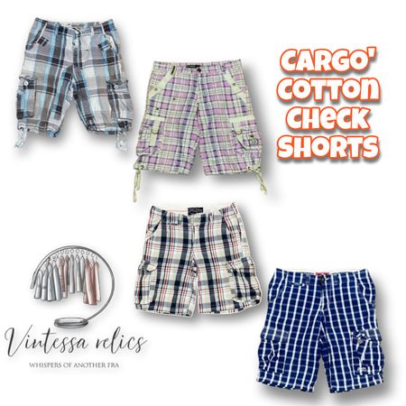 VP19 Cargo & Check Cotton Shorts