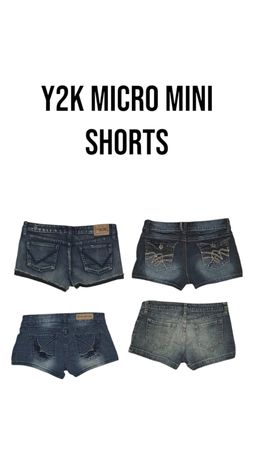 Y2k micro mini shorts
