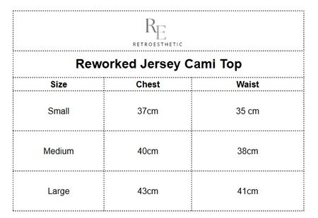 Upcycled Baseball-Jersey-Stoff Cami-Top