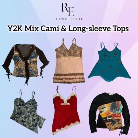 Y2K Mix Cami & Long-Sleeve Tops (REPR)