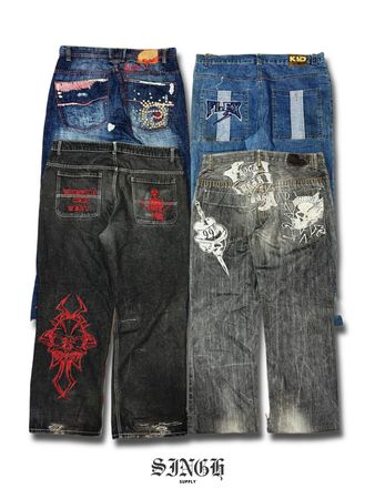 ヒップホップ x 日本の刺繍ジーンズ