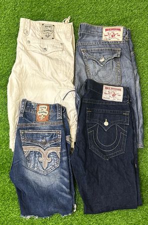 True religion and rock revival shorts 13 pieces