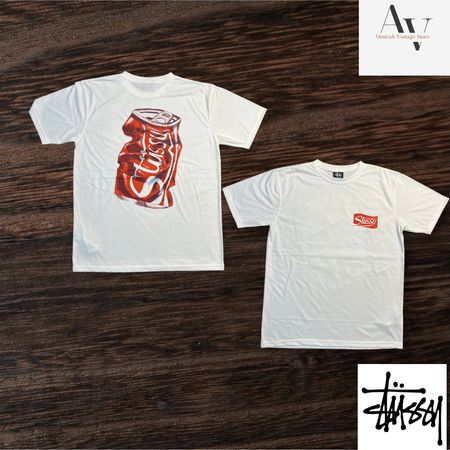 Stussy rework style Soda can white tee