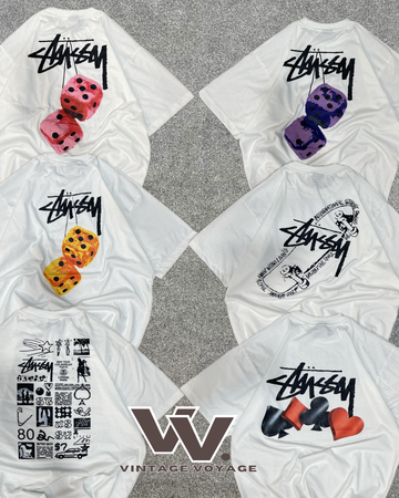 STÜSSY REWORK STYLE OVERSIZED TEES HEAVY WEIGHT 220+ GSM #23625