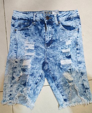 Denim mini shorts